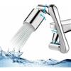 Norhogo Rubinetto Rotante 1080 Gradi, Prolunga Rubinetto Bagno Areatore Rompigetto con Filtro Antispruzzo, M20 M22 M24, 2 Modalità Acqua Regolabile, D'argento
