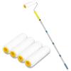 ACEBON Rullo di Vernice 23 cm con 4 Fodere in Microfibra, rullo telescopico per pittura, multifunzione, per pareti e soffitti (Rullo di Vernice)
