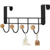 Generic Appendiabiti da porta, 4 cm, in ferro robusto, antiscivolo, resistente alla ruggine, per bagno, ingresso e armadio, per appendere vestiti, asciugamani e cappotti