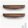 Evionlin 6 pezzi Maniglia per armadio in legno di noce sagomato angolo quadrato 11,2 cm Maniglia per armadio in legno stile antico lungo in noce per cassetto e porta di armadio