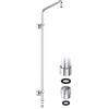 JOHO Colonna Doccia Acciaio Inox senza Miscelatore, Accessorio per Sistema Doccia, Compatibile con Fori Esistenti, Asta Doccia Saliscendi 91 cm con Adattatore, Cromo