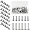 TOPCZY 30 connettori per mobili, viti a manicotto M4 x 32 - 42 mm, viti di collegamento per mobili, armadi, tavole di legno