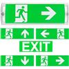 GAOUTO Illuminazione di Emergenza LED: Include 5 Pezzi Icone Illuminazione di Sicurezza Durevole, Luce di Emergenza Economica, Per Edifici Pubblici (35x11x5.5cm, Verde)