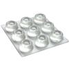 bricoleva.it Gommini tondi adesivi in Silicone Trasparente - Paracolpi per Porte, Mobilio, Cassetti, Armadi e Finestre - Disponibili in diversi spessori (Ø 22,3mm, spessore 10,1mm.,9 pezzi)