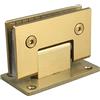 BAZAC Heavy Duty Doccia Vetro Cerniera Porta Porta Morsetto, Bagno,Cerniere Pivot,Spazzolato Colore Oro Doccia Vetro Porta Clip di Porta,Doppio 90 Gradi Vetro Hardware -90 Gradi