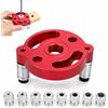 OJTOJT Posizionatore di Perforazione，OJTOJT Dima Per Fori A Tasca con bussola di foratura da 3/4/5/6/7/8/9/10mm Ausilio per Tasselli Verticali per Foratura e la Ricerca del Centro (Rosso)