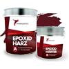 MANADATEC MANADETEC Resina epossidica 2k rivestimento pavimenti 5kg I Rosso vino RAL 3005 I Senza solventi, ecologico, inodore I Rivestimento per pavimenti di garage e cantine I Resistente agli urti