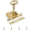 UFURMATE Set di serrature vintage con chiave, per armadietto, cassetto, portagioie in stile retrò, finitura in ottone anticato