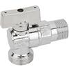 bugatti Rubinetto Lavatrice A Sfera Cromo Lucido Misura 1/2 x 3/4
