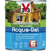 V33 Protettivo Completo Per Il Legno All'Acqua, Tenuta Anti-Goccia, Latta Da 2500 Ml, Resa 30 Mq Ca. Noce Chiaro