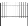vidaXL Recinzione Giardino con Punta a Lancia Design Elegante Decorativa Protettiva Solida Robusta Durevole Sicura Recinto in Acciaio 1,7x1 m Nera
