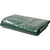 vidaXL Telone 650 g/m² Resistente all'Acqua Anti UV Antistrappo con Occhielli in Metallo Incerato Rivestimento PVC Telo Protezione 5x6 m Verde