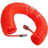VILLFUL Tubo Spirale in Pu Rosso per Compressore Aria 6m Alta Stabilità e All'acqua per Strumenti Pneumatici Portatili