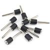 MJIKOO 10 pezzi per accessori Dremel tamburo mandrino in gomma 2,35 mm 3,17 mm stelo asta per levigatrice levigatura levigatura lucidatura per utensile rotante, 3,17 mm x 6,35 mm