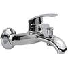 VR VETRINEINRETE Vetrineinrete® Rubinetto per vasca a parete miscelatore da doccia a muro monoleva regolabile acqua calda e fredda monocomando da bagno in ottone cromato 52329 C57