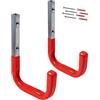 Gedotec Supporto a parete - Gancio a parete da avvitare in acciaio zincato gommato | MONO | 2 ganci per elettrodomestici Lunghezza: 250 mm incl. materiale di fissaggio | Gancio multiuso in metallo