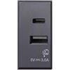 ZONAPRO Caricatore Usb Tipo A+C 3A Tekla 1M AVE 445082USBAC
