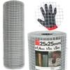 Lun Fix Voliera - Filo di acciaio zincato, 25x25, Ø 1,4 mm, 1 m x 5 m, Filo per conigli, Filo per lepri, Rete metallica, Rete saldata, Rete a maglie, Rete per topi per giardino, Rete metallica, Lun Fix