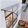 kefu01 Tettoia Invisibile Pensilina da Esterno, Tenda da Veranda in Policarbonato, Riparo Antipioggia per Cortile e Ristorante (40x60cm/16x24)
