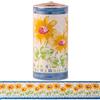Dostear Bordi Greche Pannelli Adesivi Bordo Adesivo per Pareti Striscia Adesiva Muro Decorativa Greca Adesiva per Parete Piccolo fiore giallo 10 X 1000CM