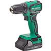 HIKOKI DS18DDWQZ - Taladro atornillador a bateria 18V Li-Ion 2x 3,0 Ah motor Brushless 0-1700 rpm 55 Nm 1,2 Kg con matelin apilable