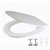 ESOP Sedile WC con Chiusura Ammortizzata, Design Sottile Copriwater Universale, Tavoletta WC in Antibatterico Duroplast, Sgancio Rapido, Rapido Montaggio, Facile da Pulire, Bianco