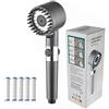 Generico Pulifer Doccino Per Doccia, doccino Filtrante Doccia Pulifer Con Filtro Di Ricambio e Tubo Flessibile, 3 Modalità, Montaggio Facile, Risparmio Idrico (Set A)
