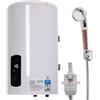 DAOHHFO Scaldabagno Elettrico Accumulatore di Acqua Calda 220V, 30L Scaldabagno a Parete Scaldacqua con Protezione da Perdite, Doccia Pratica e Indicatore di Temperatura, 2000W Boiler Elettrico