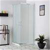 Kiamami Valentina - Box Doccia In Cristallo Satinato Quadrato 80X80 Con Ante Scorrevoli | Giada