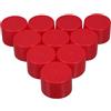 KOMBIUDA Tappi di Protezione per Tubi Ponteggi, 10 Pezzi, PE Rosso | Antiscivolo, per Tubo in Acciaio 48-50mm, Forma Tonda, Installazione Semplice