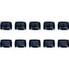 Di Tutto Per Tutti® 10 X Kit Incasso 503 Compatibile Con serie Living Light Con 10 Placche 3M, 10 Supporti 3M, 5 Schuko, 5 Bipasso, 5 Interruttori 1P, 10 Copriforo di Colore Nero