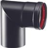 APROS Articolo fumisteria Linea Pellet, canna fumaria: curva 90°, a due settori, condotto fumario per uso interno, diametro 80 mm