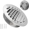Generic Griglia Di Ventilazione Rotonda In Acciaio Inox, Griglia Aerazione Tonda Con Rete Anti Insetti, Griglia Di Scarico Rotonda Per Bagno Cucina E Camino(150 mm/5.91 in)