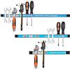 Bakaji Set 3pz Barra Magnetica Portautensili Barre Magnetiche Calamitate da Parete Muro Porta Attrezzi da Lavoro e Coltelli Dimensione 20/30/45 cm Kit di Montaggio Incluso (20-30 - 45 cm)