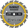 DeWalt, DT1946, QZ, Hoja para sierra circular portátil para construcción 136 x10mm 16T (DC)