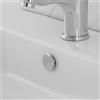 Inbagno Tappo Copriforo Universale Per Troppo Pieno Lavabi E Bidet Aventi Circonferenza 24 O 28 Mm, In Ottone Con Ghiera Cromata Dal Design Moderno