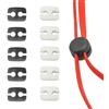 CCeCCe Confezione da 10 cursori per cavi auricolari a Y, clip staccabile, per regolazione, manopola divisoria, fibbia per cavo rotondo da 2 mm L/R per cuffie in-ear linea fai da te