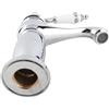 Cafopgrill Ceramica rubinetto in ottone antico rubinetto lavandino bagno blu e bianco porcellana collo lungo rubinetto miscelatore rubinetto vintage cucina rubinetto acqua fredda / calda rubinetto(cromato)