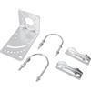 Qcwwy Supporto per Palo Dell'Antenna, Morsetto per Montaggio Dell'Antenna Ad Angolo Regolabile in Acciaio Inossidabile con Bulloni a U, per Antenna Esterna Domestica TV CB Ham WiFi