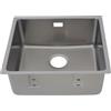 Respekta Detroit Lavello in acciaio inox/Lavello da incasso a 1 vasca da 49 x 44 cm/Lavello in acciaio inox adatto a basi da 50 cm di larghezza