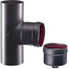 Zeta Raccordo a T 90° braga MM codino F nero pellet (100mm)