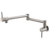JHXHFJXZ Rubinetto for riempire pentole, rubinetto da cucina pieghevole a parete, rubinetto for lavello singolo freddo monoforo Design senza perdite(Nickel)