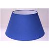 Generico 50 cm Paralume Cono, Tessuto di Cotone con PVC Bianco, Prodotto Artigianale, per Lampada da Tavolo, Piantana (Blu)