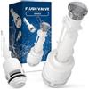 Instalguru Valvola Risciacquo Toilette Meccanismo Ceramica Plastica Cromato Dispositivo Universale Sollevamento Livello dell'Acqua Galleggiante Pulsante Scarico WC