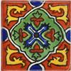 Tumia LAC Piastrelle Ceramica Messicane Talavera - Patricia Artigianali Piastrelle Cucina, Bagno, Sottopentola e Fai-da-Te, Decorativo stile Mediterraneo - Pacco da 25