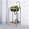 MJYDKBZ Lavelli da Cucina Lavello in Acciaio Inox autoportante Lavello Cucina 1 Vasca per esterni Lavandino Camper con Rubinetto Facile da Pulire Lavello Per Interni Esterni 50 cm