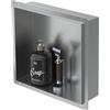 LuxeBath Nicchia a Parete senza Bordo in Acciaio Inossidabile 30x30x10 cm Argento Nicchia da Muro senza Cornice per Bagno Ripiano da Incasso senza Telaio per Doccia Contenitore per Utensili da Bagno