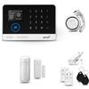 HUXGO® HXA003 Antifurto casa wireless WiFi + GSM con Sirena | Kit allarme casa senza fili con 1x sensori di movimento, 1x sensori di allarme per finestre/porte | Per Casa, Ufficio