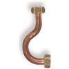 ACQUASTILLA Curvetta tubo rame mm.10 c/calottine ottone 3/8'' per galleggiante wc