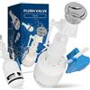 Instalguru Valvola Risciacquo Toilette Meccanismo Ceramica Plastica Cromato Dispositivo Universale Sollevamento Livello dell'Acqua Galleggiante Pulsante Scarico WC